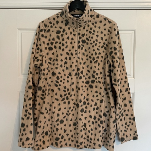 Lands' End Tops - Land’s End Quarter Zip Fleece Pullover L/T, NWOT